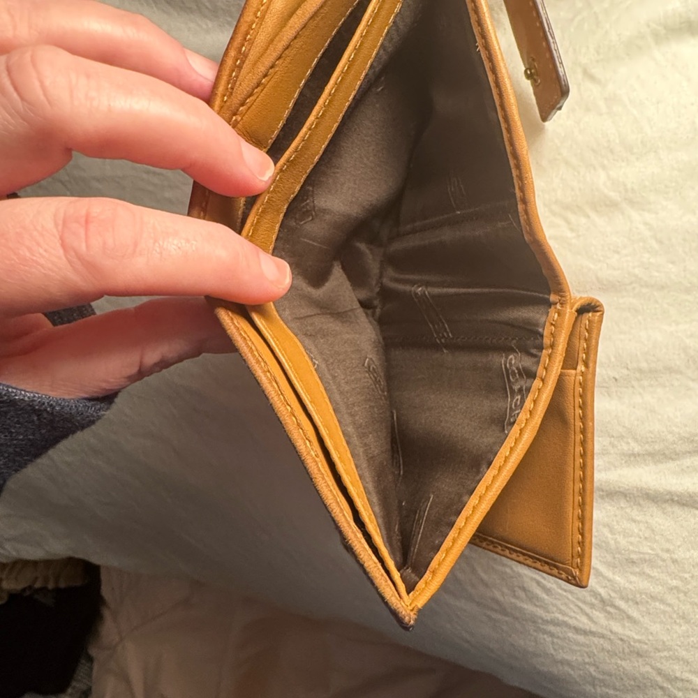 Coach Signature Brown and Tan Wallet - Picture 5 of 8